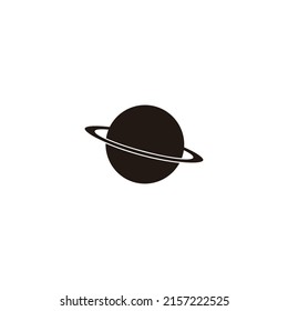 Planet geometric symbol simple logo vector