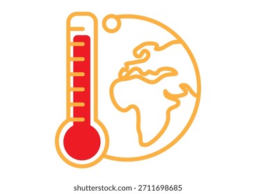 Temperatura del calentamiento global del planeta en aumento