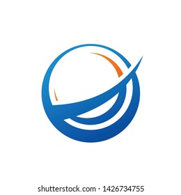 Planet globe icon design Template