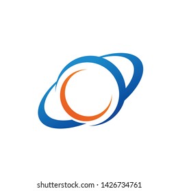 Planet globe icon design Template