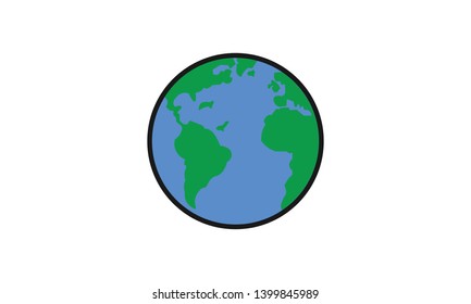 Planet, globe icon on space logo