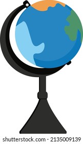Planet globe, illustration, vector on a white background.