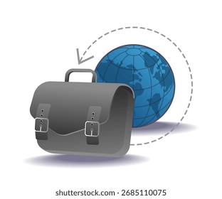 Planet Globe y bolsa de oficina para finanzas globales y crecimiento corporativo