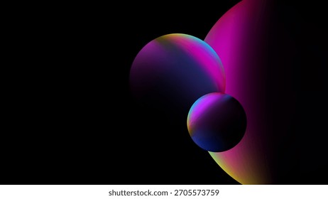 Planet gradient in universe. Marble on dark background. Luna sphere