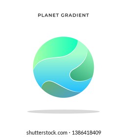 Planet Gradient. Vector illustration. Colorful planets. Isolated. EPS 10. - Vector