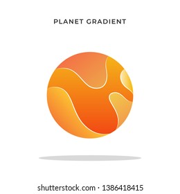 Planet Gradient. Vector illustration. Colorful planets. Isolated. EPS 10. - Vector