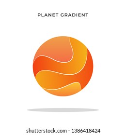 Planet Gradient. Vector illustration. Colorful planets. Isolated. EPS 10. - Vector