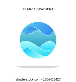 Planet Gradient. Vector illustration. Colorful planets. Isolated. EPS 10. - Vector