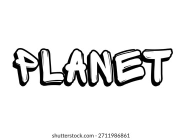 Planet graffiti word Vector fuente
Palabra de fuente del Vector en un fondo blanco