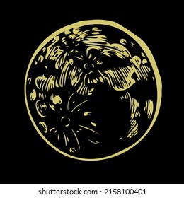 Planeta con estilo gráfico: Luna
