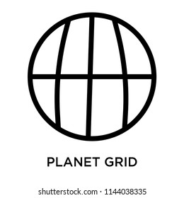 Planet grid circular symbol icon vector isolated on white background for your web and mobile app design, Planet grid circular symbol logo concept