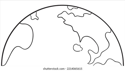 Planet. Hand drawn vector illustration.