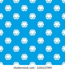 Planet heart pattern vector seamless blue repeat for any use