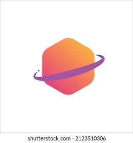Planet hex for logo, icon or illustration
