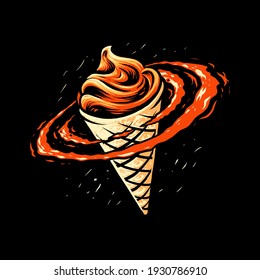 the planet ice cream illustration