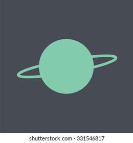 Planet icon, astronomy icon.