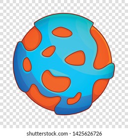 Planet icon. Cartoon illustration of planet vector icon for web