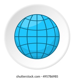 Planet icon. Cartoon illustration of planet vector icon for web