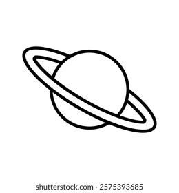 Planet icon color editable on white background