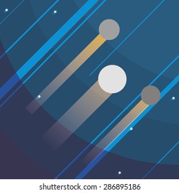Planet icon design over space background, vector illustration