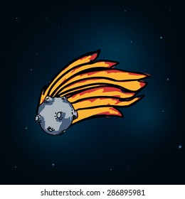 Planet icon design over space background, vector illustration