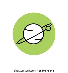 Planet icon design, Solar system space orbit galaxy universe and science theme Vector illustration