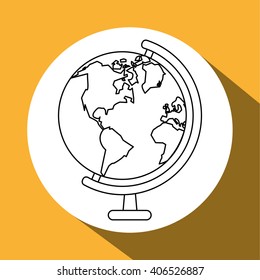 planet icon design, vector illustration