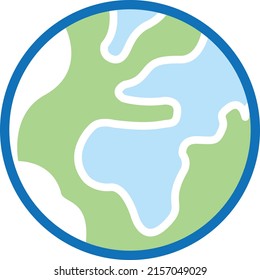 Icono de planeta, vector de icono de tierra