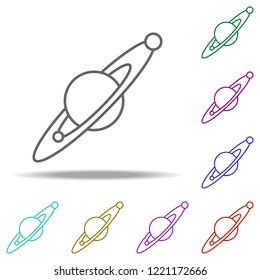 planet icon. Elements of Cartooning space in multi color style icons. Simple icon for websites, web design, mobile app, info graphics
