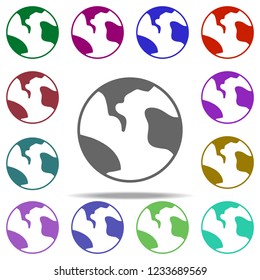 planet icon. Elements of University life in multi color style icons. Simple icon for websites, web design, mobile app, info graphics