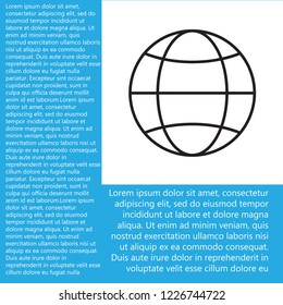 planet icon globe, vector,