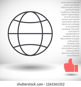 planet icon globe, vector,
