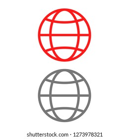 planet icon globe, vector,