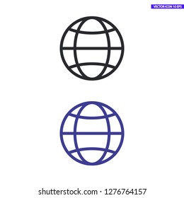 planet icon globe, vector,