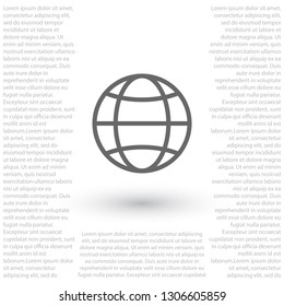 planet icon globe, vector,