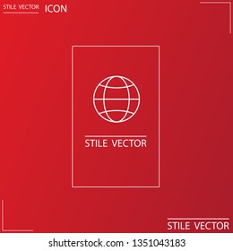 planet icon globe, vector,