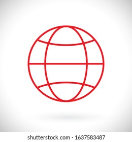 planet icon globe, vector,. lorem ipsum Flat Design JPG