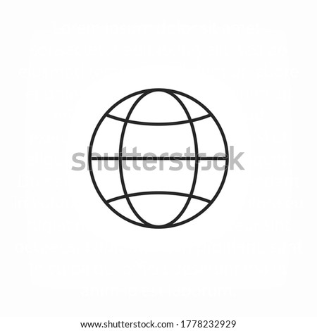 planet icon globe, vector,. lorem ipsum Flat Design JPG