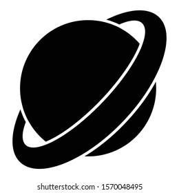 planet icon glyph vector design 