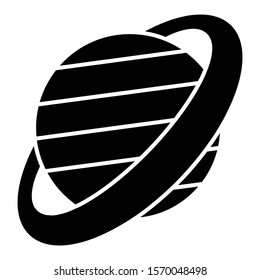 planet icon glyph vector design 