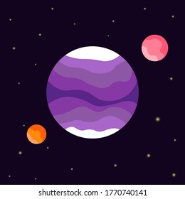 Icono de planeta, plantilla de diseño gráfico, objeto aislado, ilustración vectorial