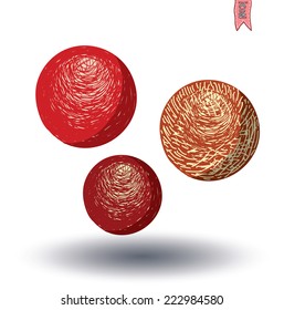 planet icon, hand drawn vector illustration.