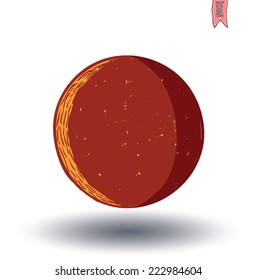 planet icon, hand drawn vector illustration.
