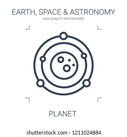 planet icon. high quality line planet icon on white background. from earth space astronomy collection flat trendy vector planet symbol. use for web and mobile