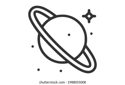 planet icon isolated on white background