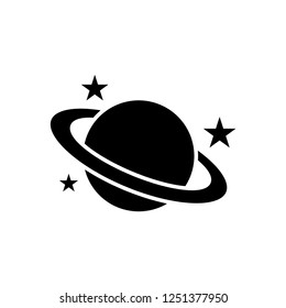 Planet icon isolated universe concept.
