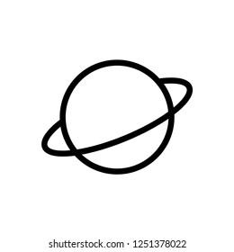 Planet icon isolated universe concept.
