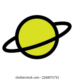 Planet icon line isolated on white background. Black flat thin icon on modern outline style. Linear symbol and editable stroke. Simple and pixel perfect stroke vector illustration.