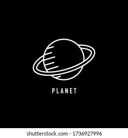 Planet icon in line style. Vector sign