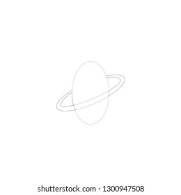 planet icon line vector